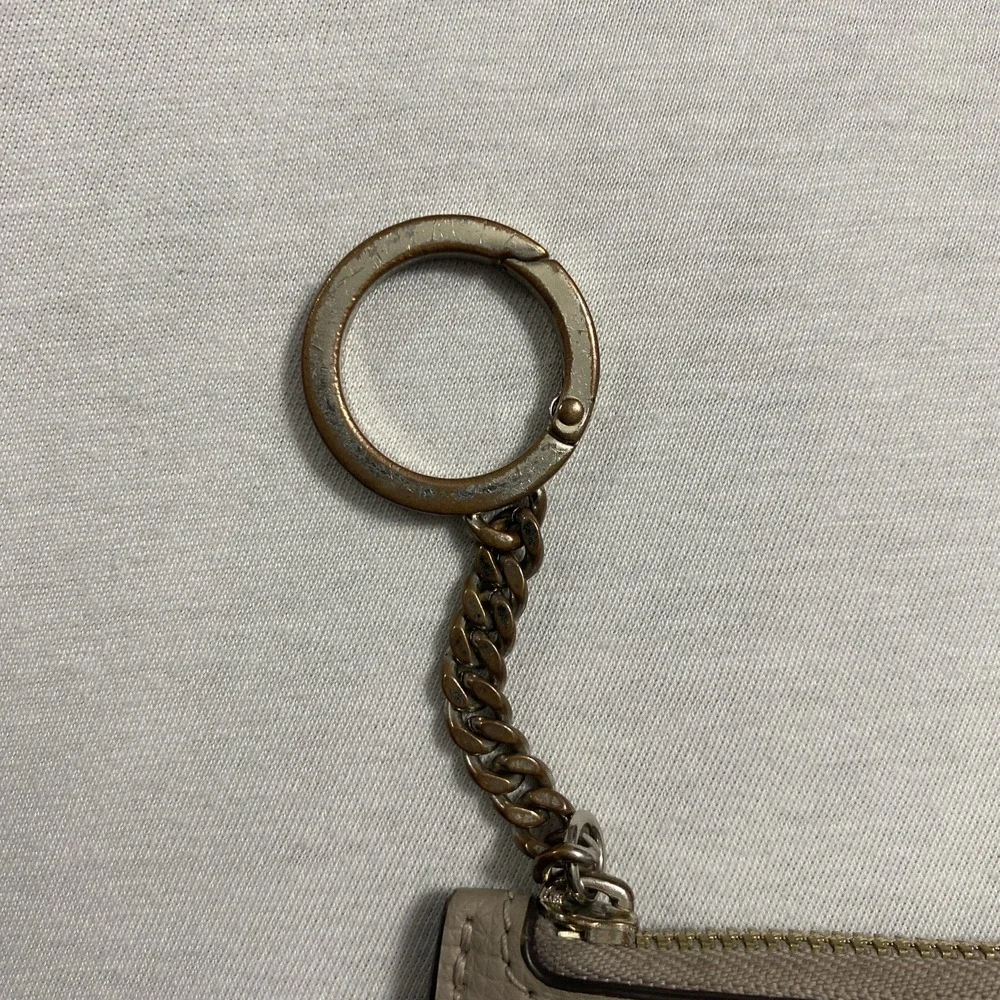 Kate Spade New York Medium L-zip Card  Holder with Key‎ Chain Taupe